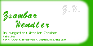 zsombor wendler business card